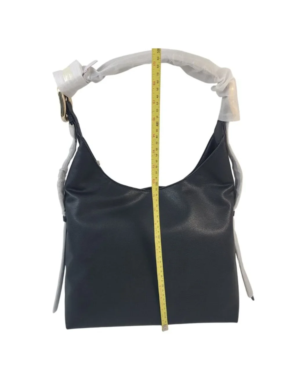 NEW Charles & Keith Aislin Hobo Handbag & Pouch Black Recycled Leather